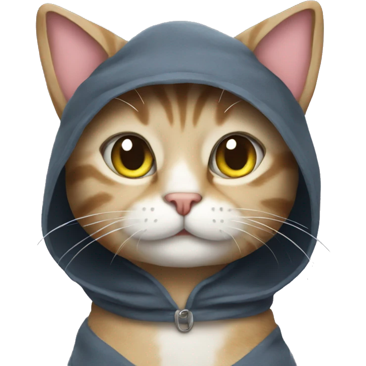 Cat wearing cat costume emoji