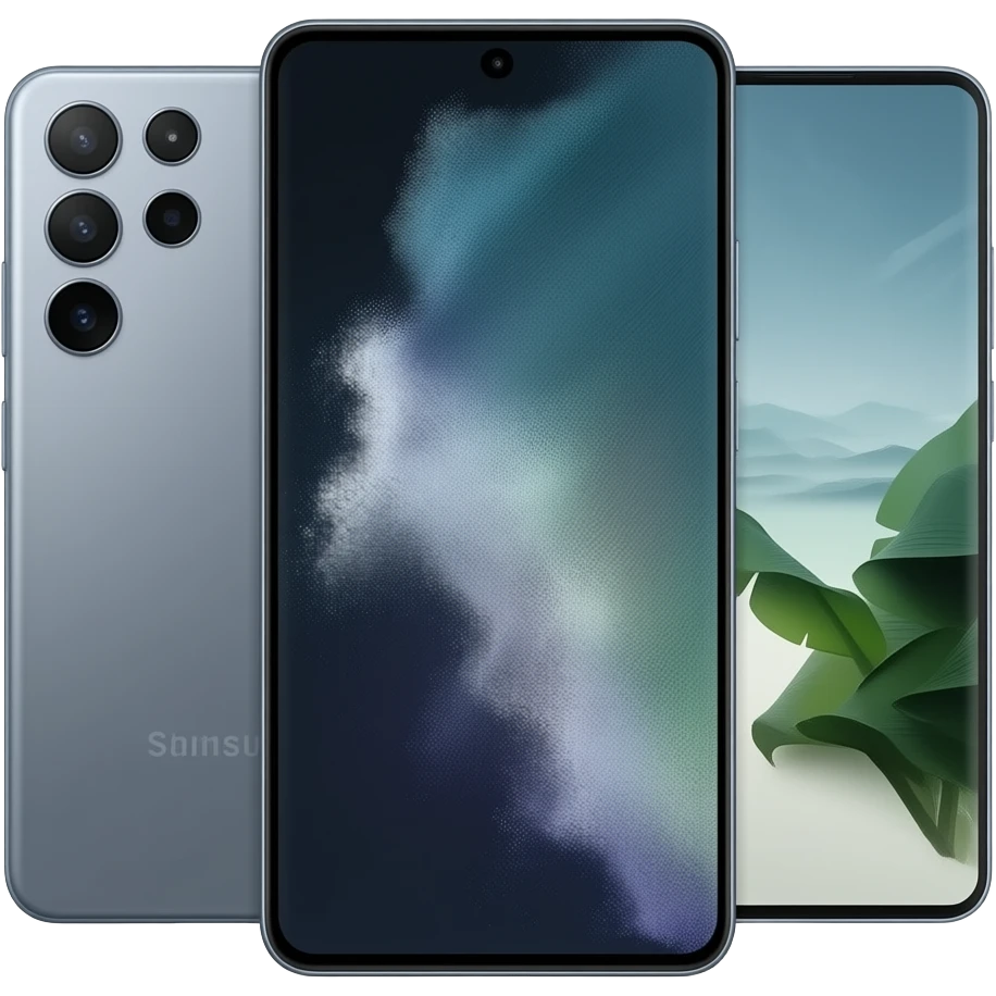 Самсунг Galaxy S26 Ultra - вид только экран с рабочим столом emoji