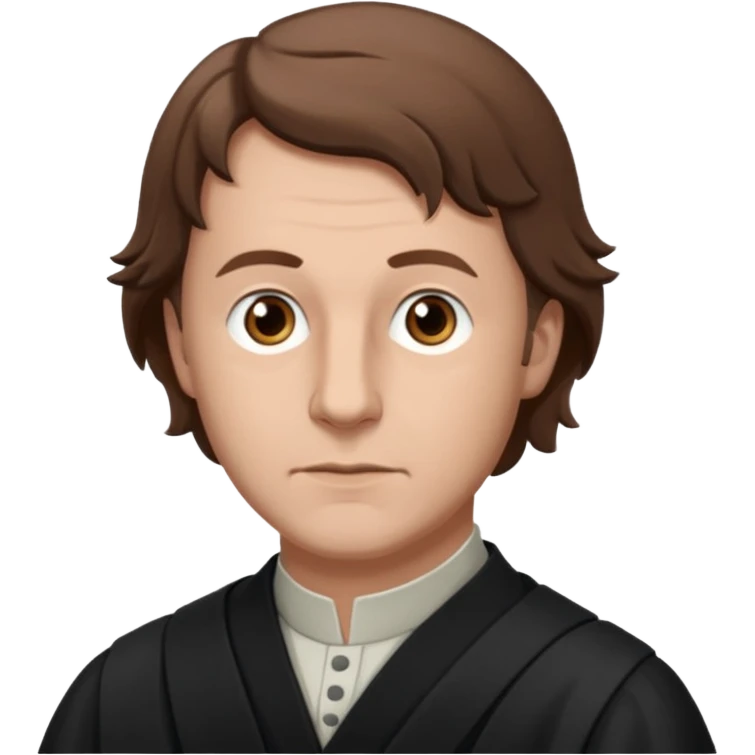 Johann Gottlieb Fichte philosopher three-quarter view brown hair emoji