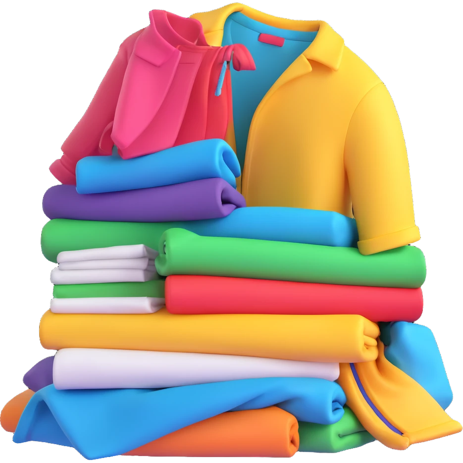 pile of fashionable clothes emoji