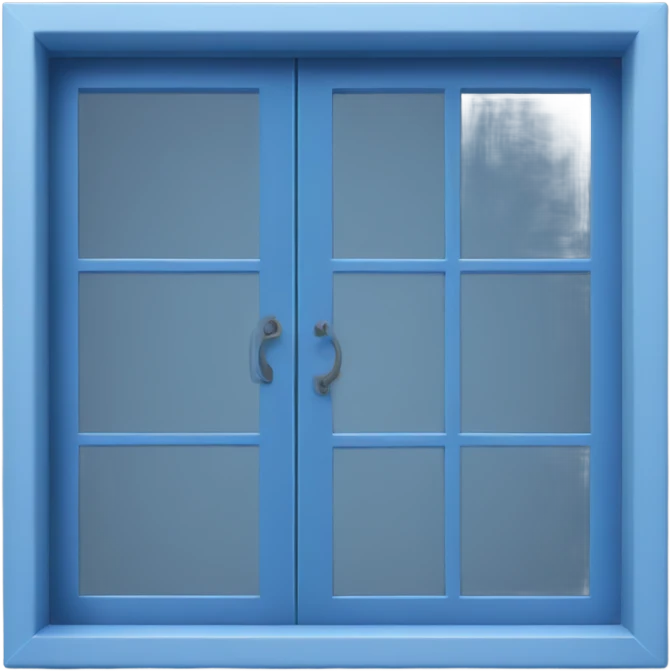 blue framed window emoji