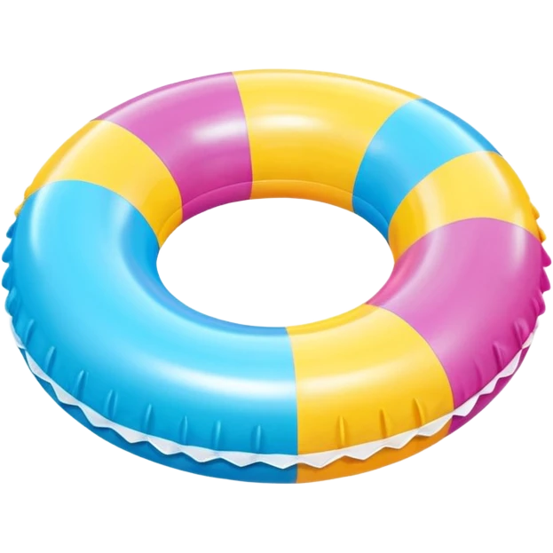 inflatable pool float object icon, colorful swimming ring, glossy plastic texture, summer vibe, 3D cartoon, mobile game icon style, centered, clean background, no text, no watermark
 emoji