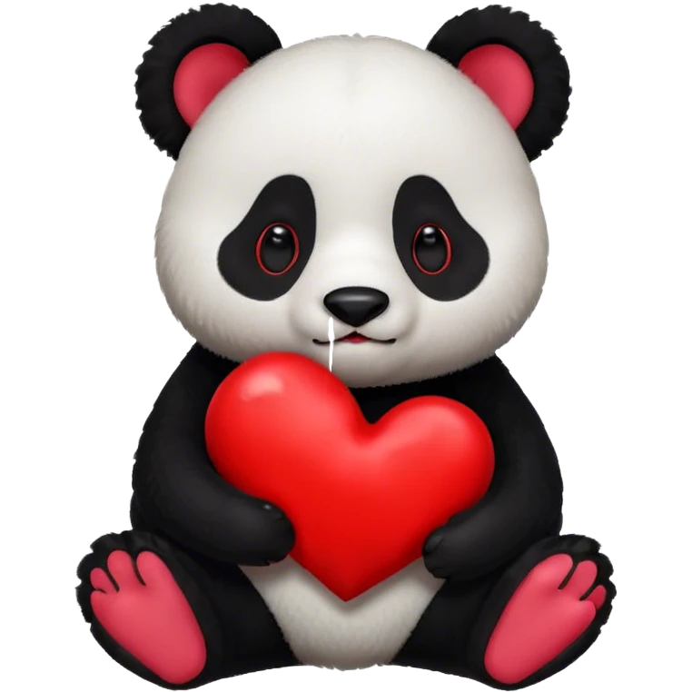 Panda with heart  emoji