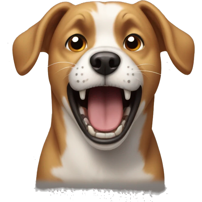 dog screaming emoji
