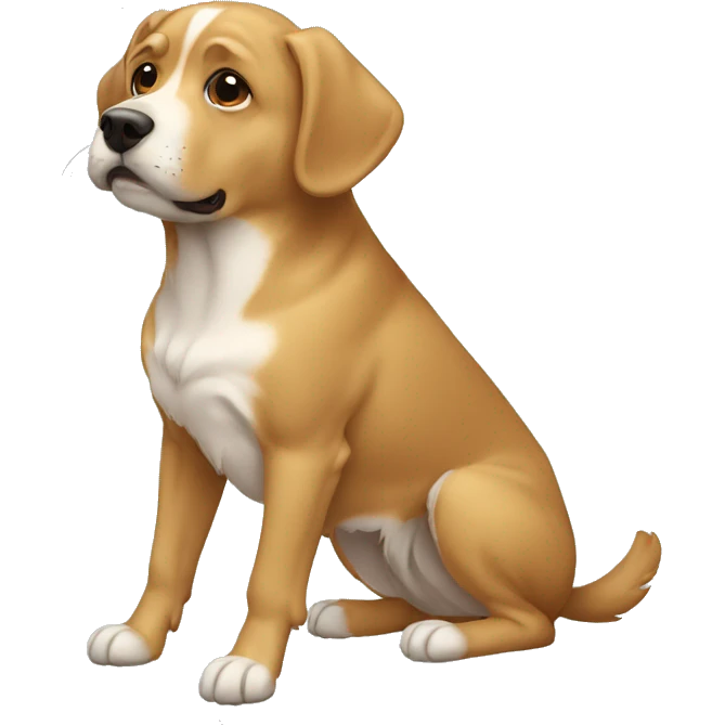 Chien qui mange emoji