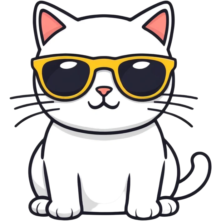 Cat with sunglasses emoji