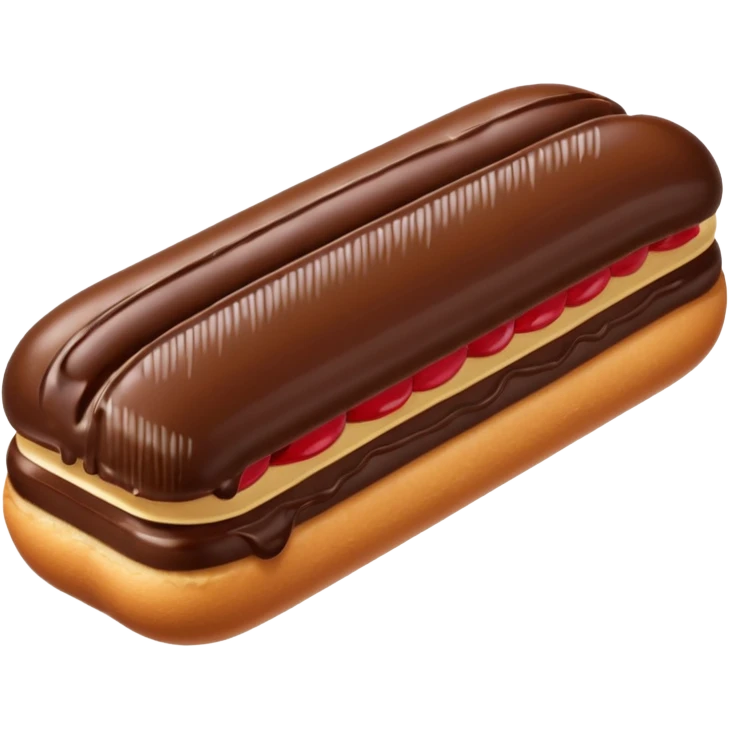 éclair au chocolat en emoji emoji