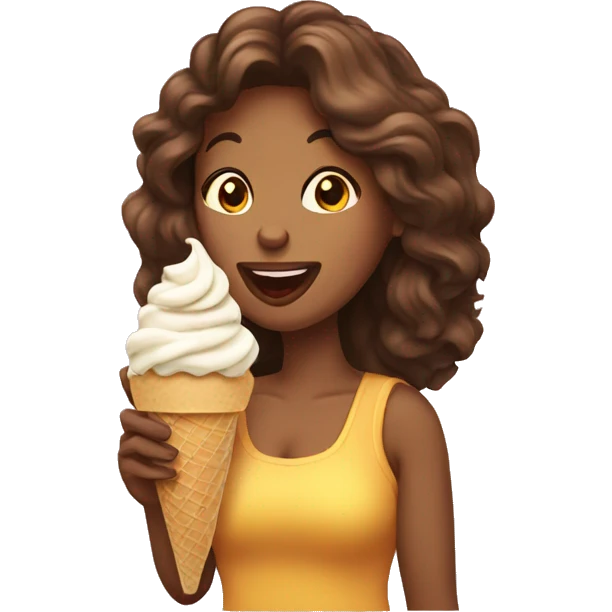 woman licking ice cream emoji