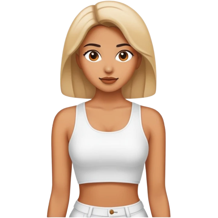 Женщина с топиком  emoji