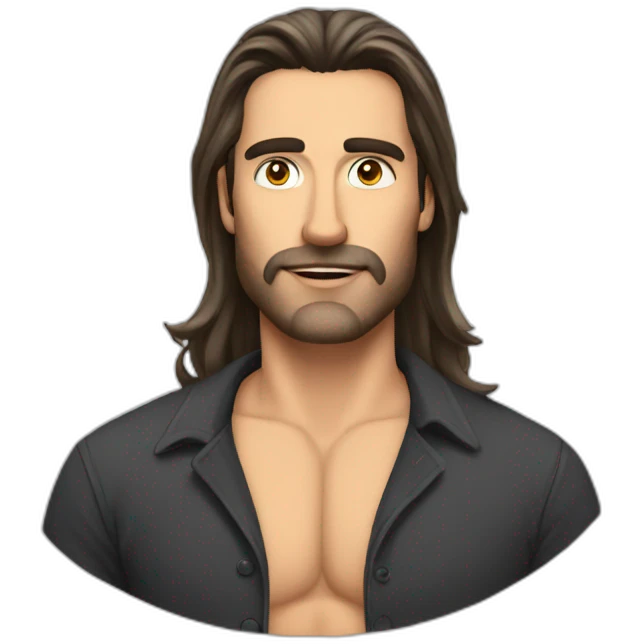 sexy long hair dilf emoji