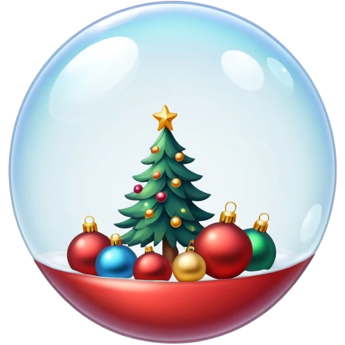 a bubble with christmas decorations  emoji