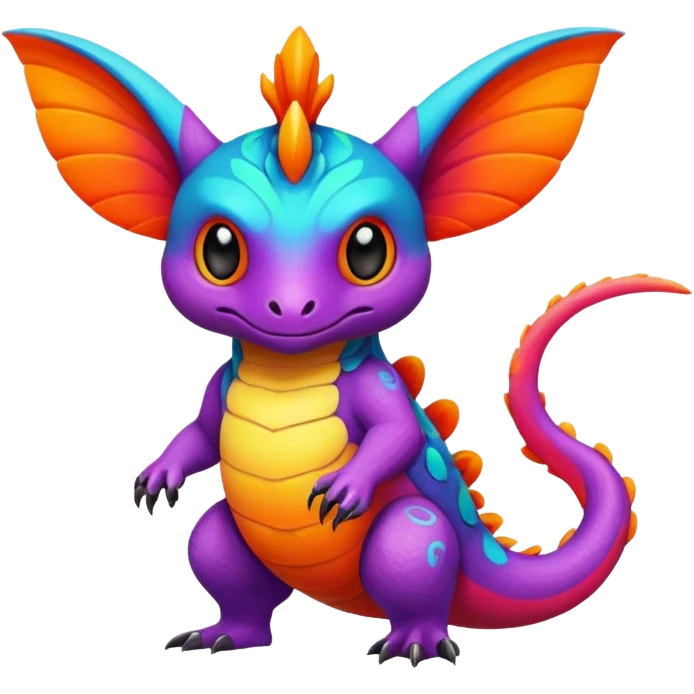 Colorful painted Fakémon-creature emoji