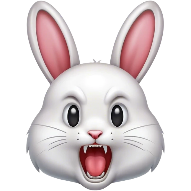 Rabbit screaming emoji