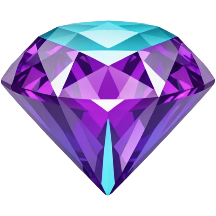glitter purple cian diamond emoji