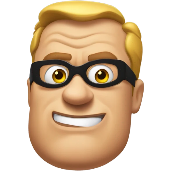 Fat Mr incredible head that is deepfried so much that it’s MUSTAAAAAAAARD and and is so fat he can’t fit in the screen emoji
