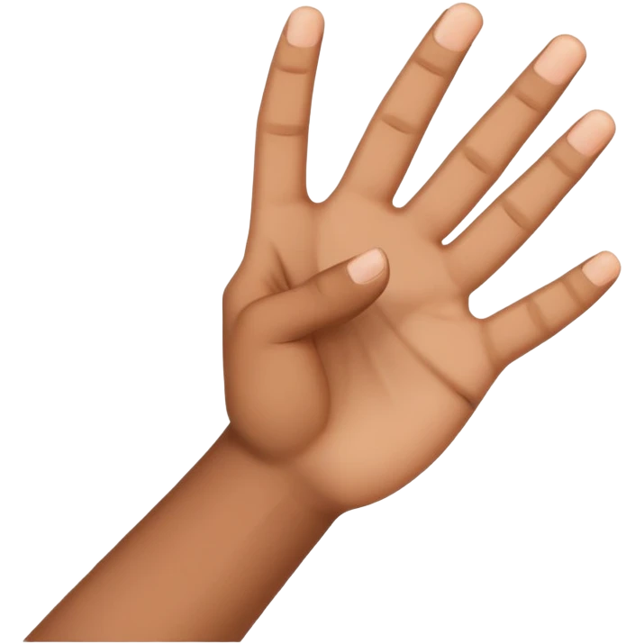 Schwarzer macht rechte Hand hoch emoji