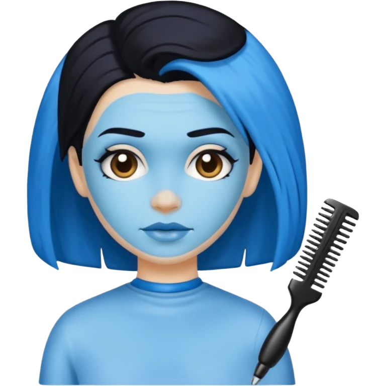 blue mutant hairdresser emoji