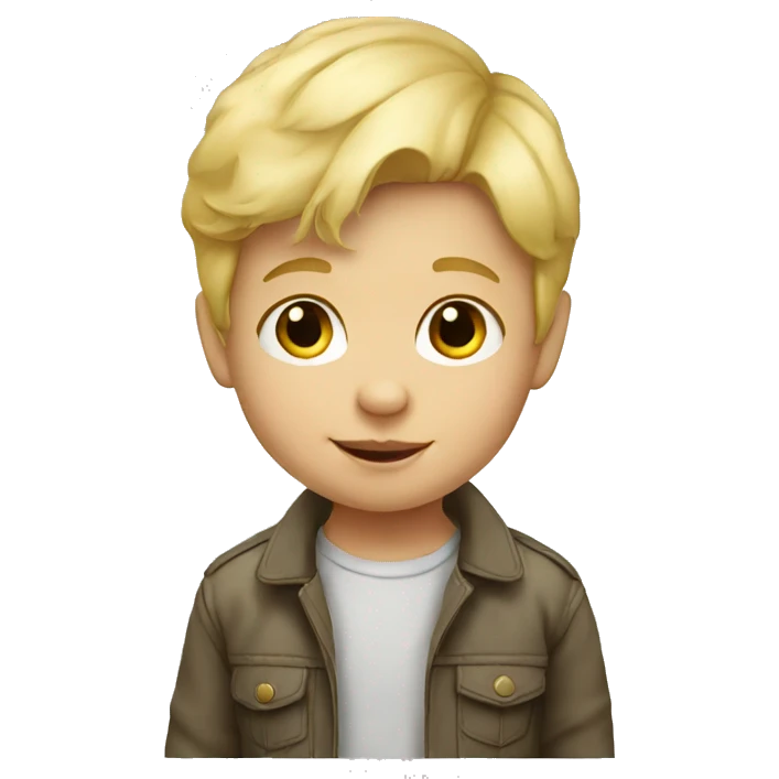Boy blonde toddler emoji