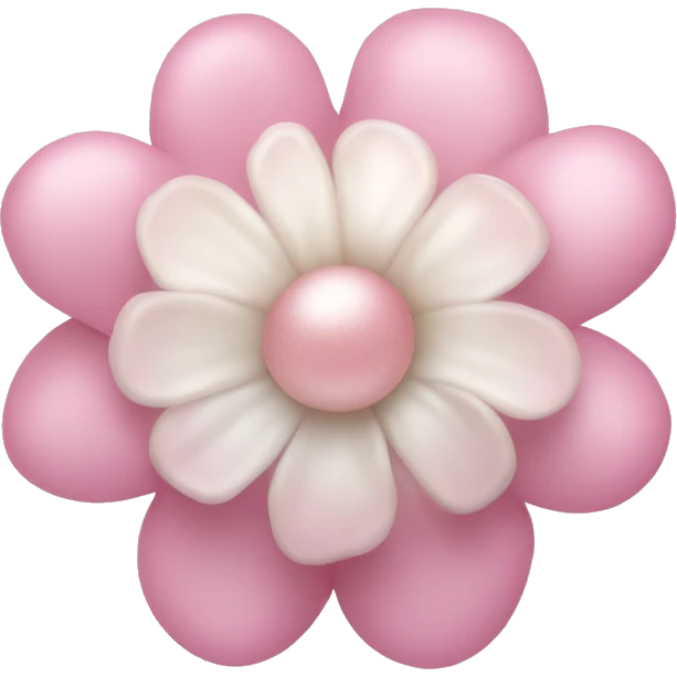 Pearl light pink flower emoji