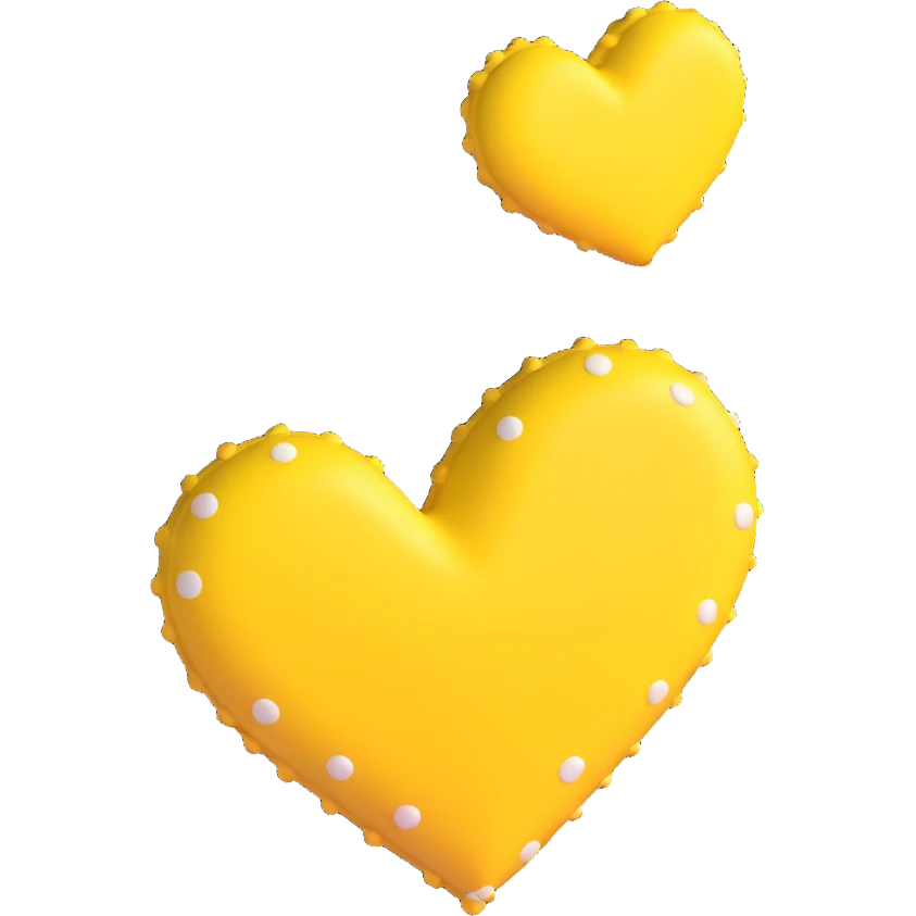 yellow heart with a dotted border emoji