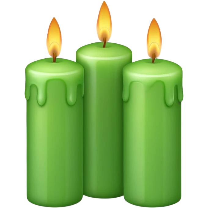 GREEN CANDLES emoji