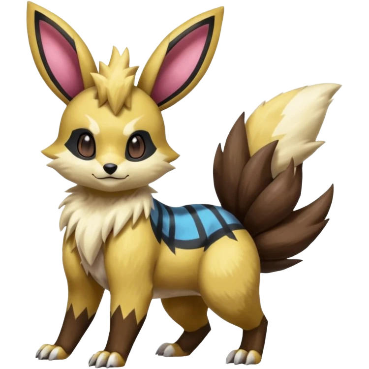 Zeraora-Obstagoon-Furret-Buneart-Lopunny-Eevee-fusion emoji