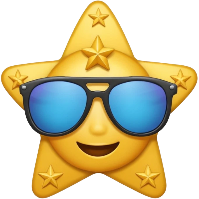 star with sunglasses “cool night” vibe emoji
