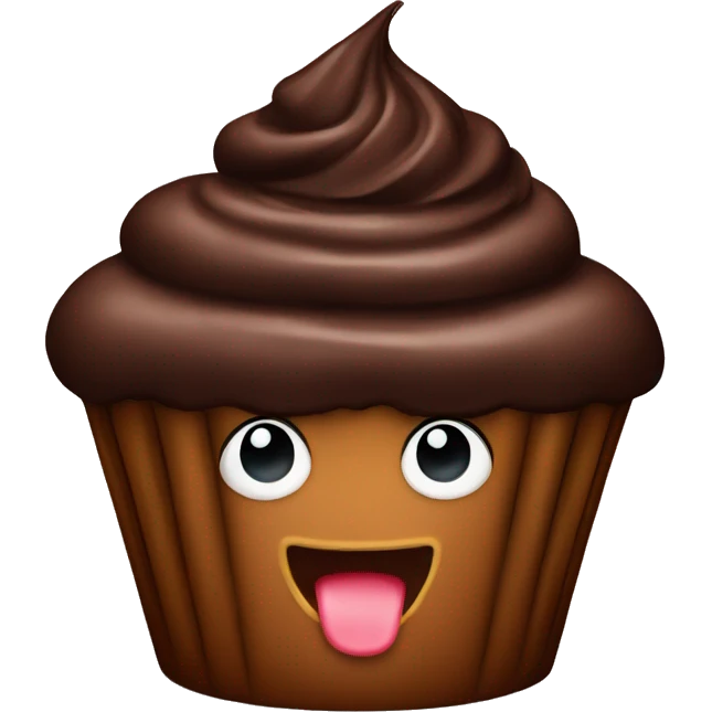 chocolate cupcake emoji