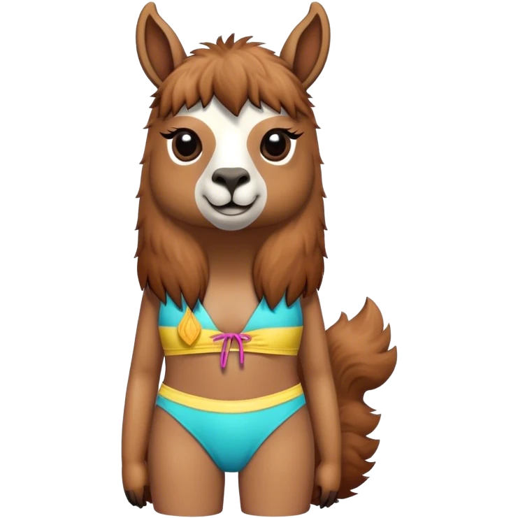 Llama wear swimsuit  emoji