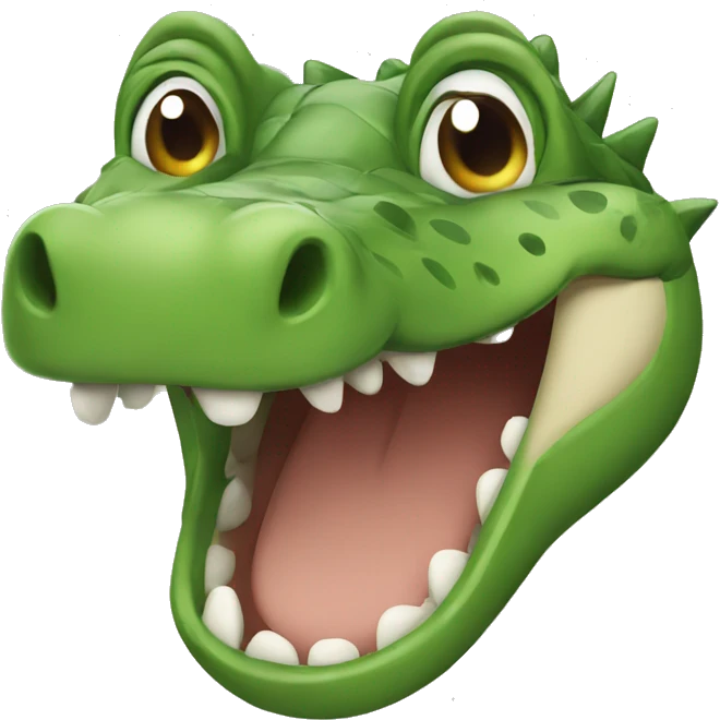 crocodile smiling emoji