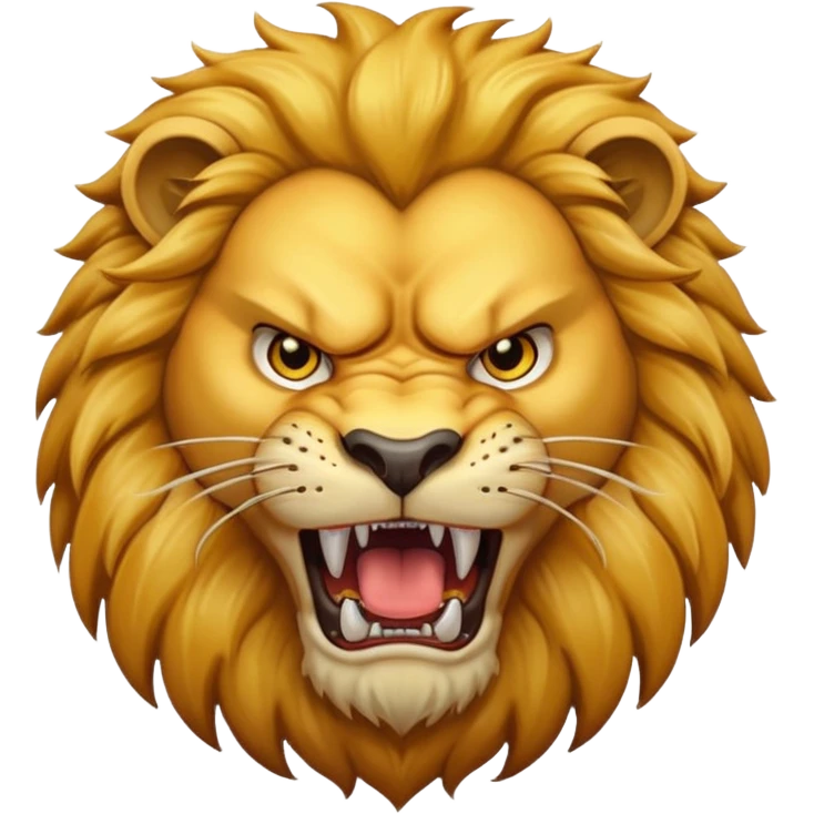 Angry lion emoji