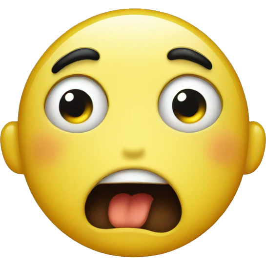 Yellow Surprised drooling emoji emoji