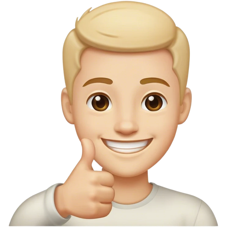 Smiling with thumbs up emoji