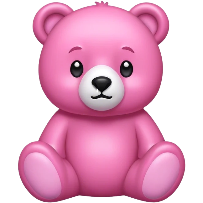 Pink bear  emoji