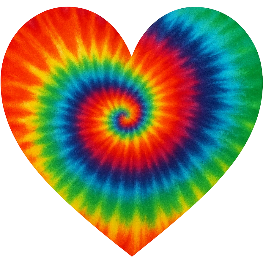 heart with a tie-dye swirl emoji