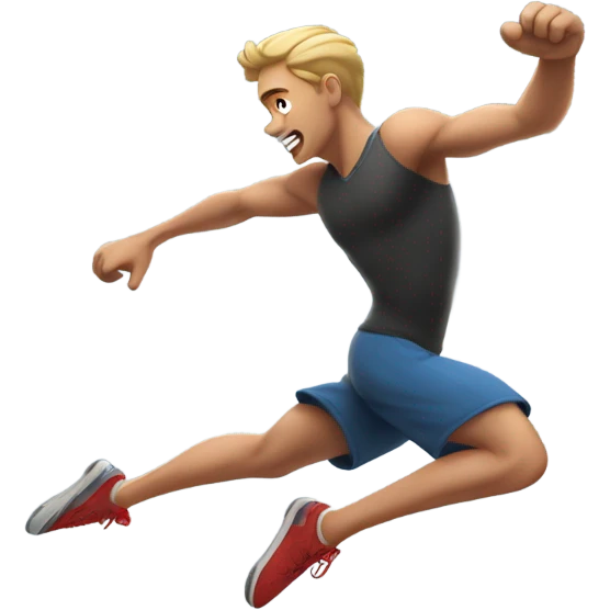 Guy jumping over wall  emoji