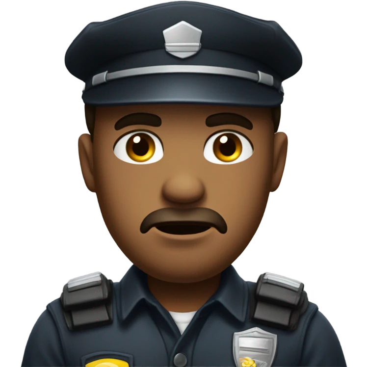 one angry security guard emoji