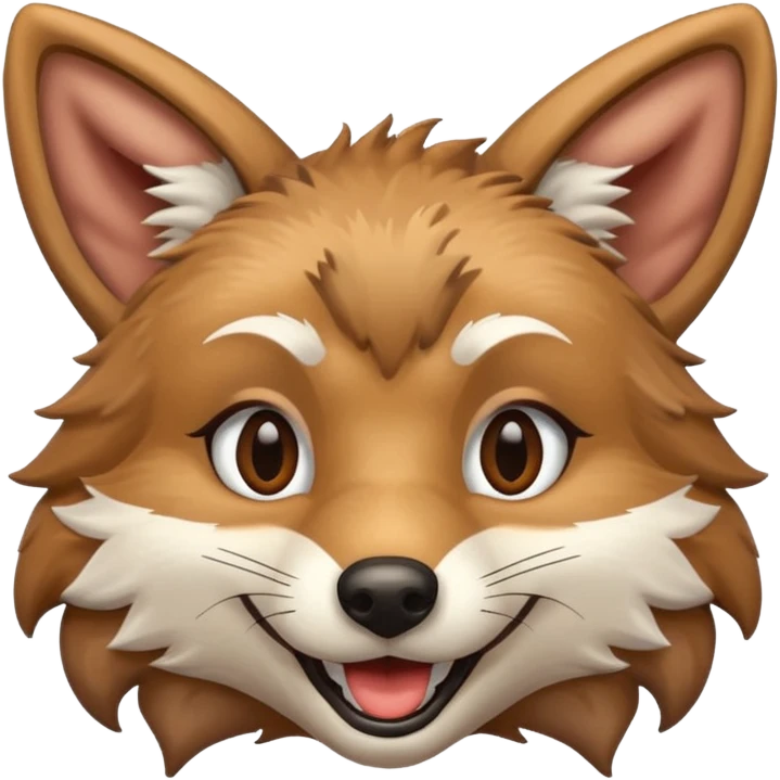 Happy Coyote face emoji