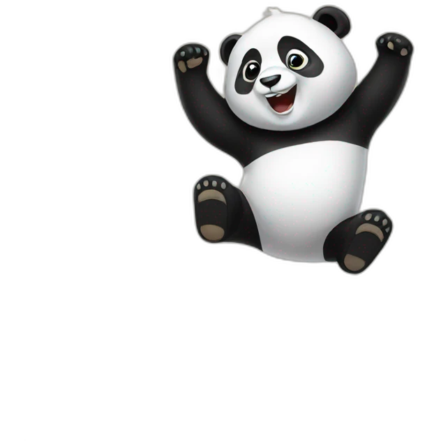panda tumbling emoji