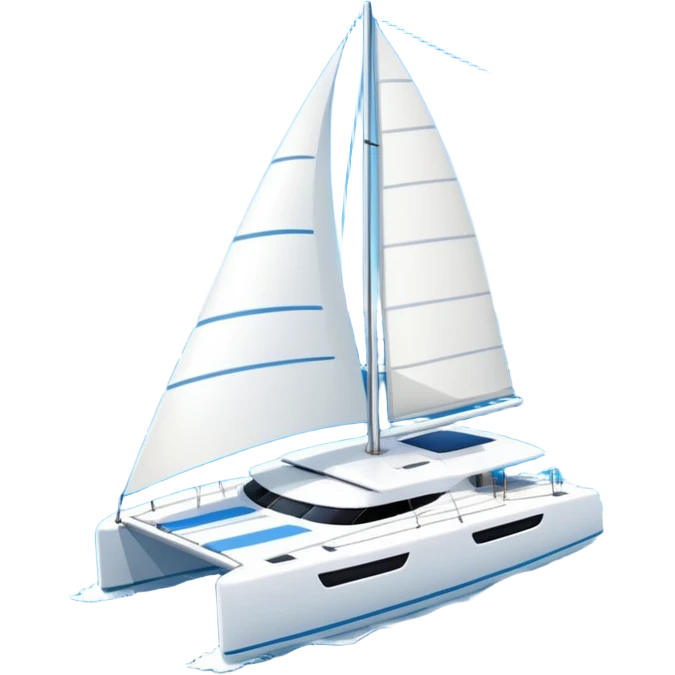 a catamaran sailing the waves emoji