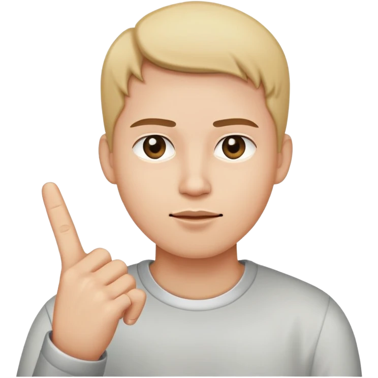 straight face with middle finger emoji