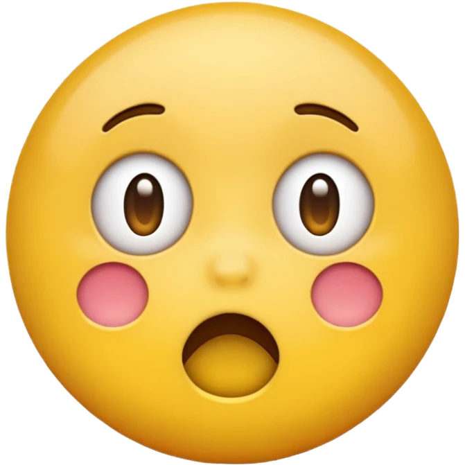 Blushing shock yellow emoji emoji