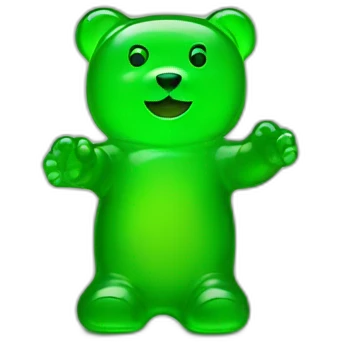 Green gummy bear emoji