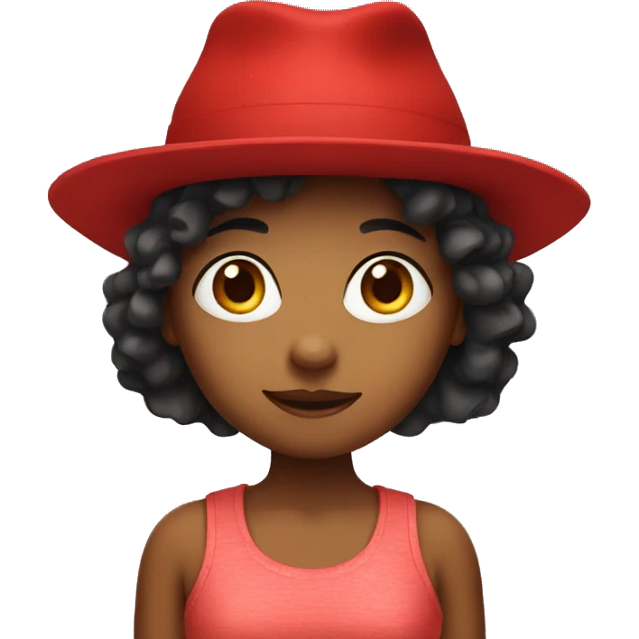 A girl in a red hat emoji