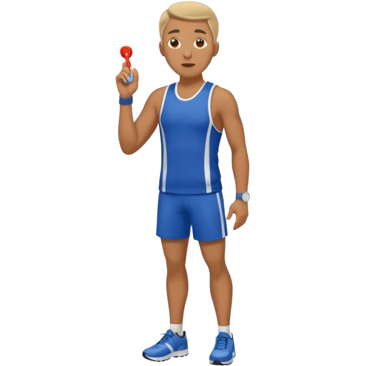 track coach with whistle full body emoji