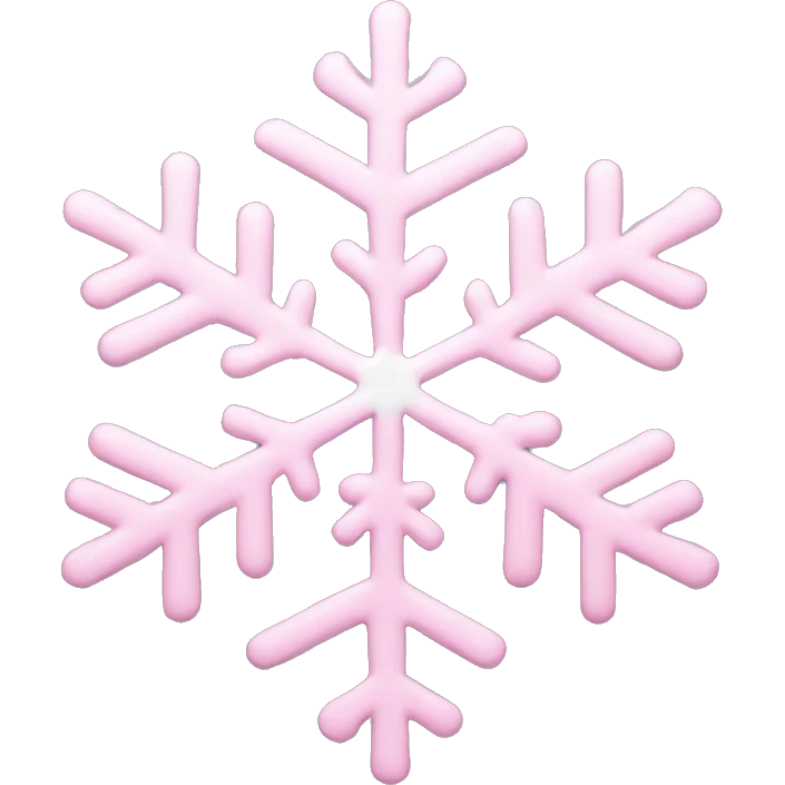 pastel pink snowflake  emoji