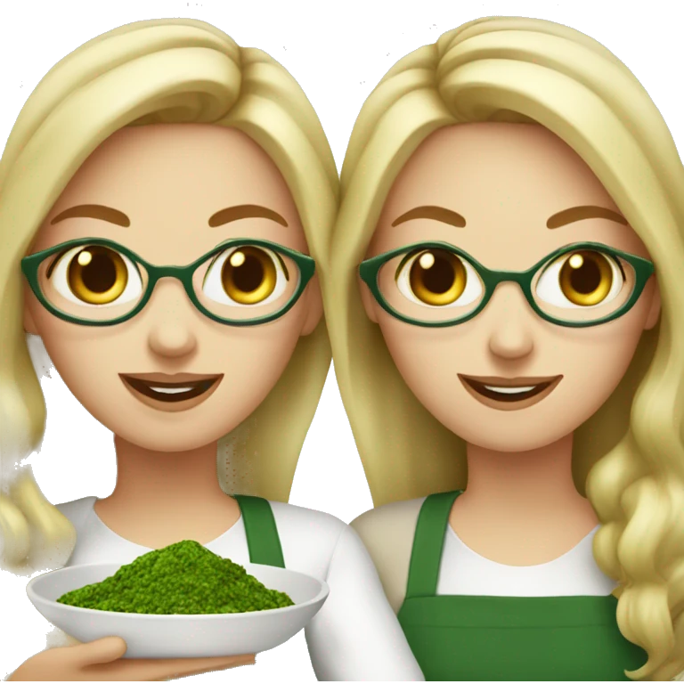 2 white girls who eats pesto emoji