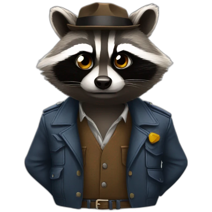 racoon gangster emoji