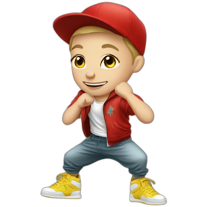 russian kid hip hop break dancer emoji