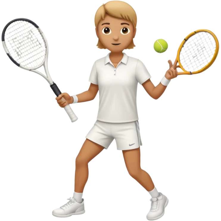 High resolution full body of a tennis player emoji